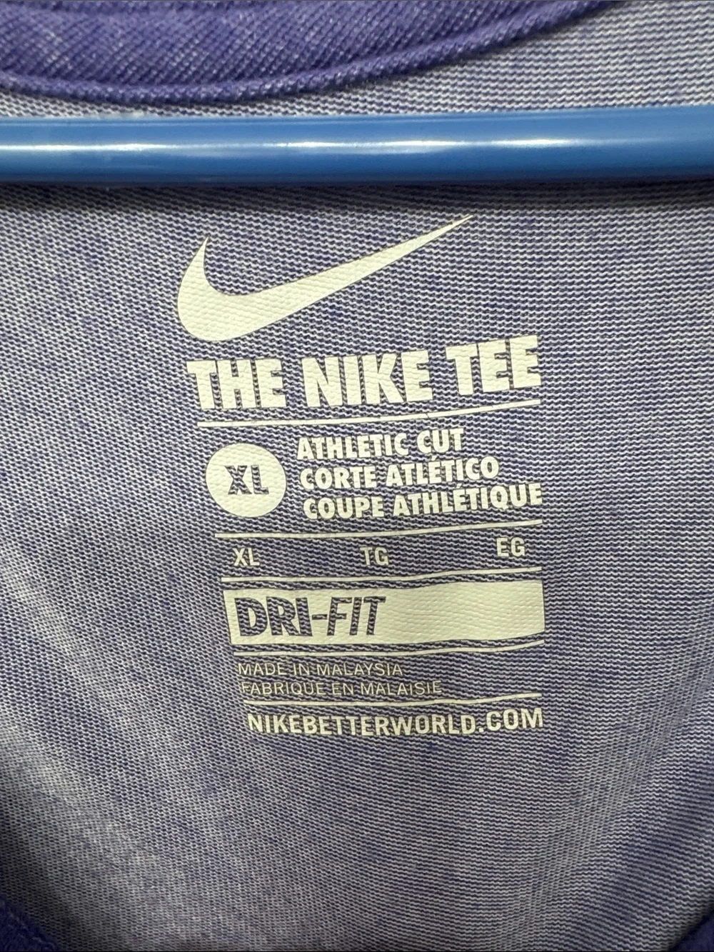 Nike Women’s V-Neck Performance Tee in Purple